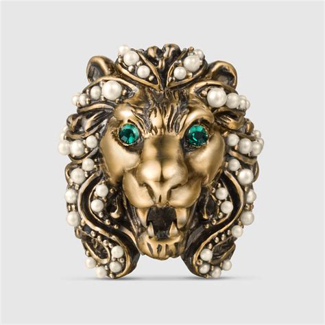 gucci lion ring dupe|monkey head ring Gucci.